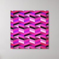 Abstrakt Zickzack/Herringbone | Purpur und Violett