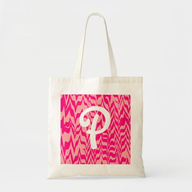 Abstrakt ZigZag Swirl Tragetasche (Vorne)