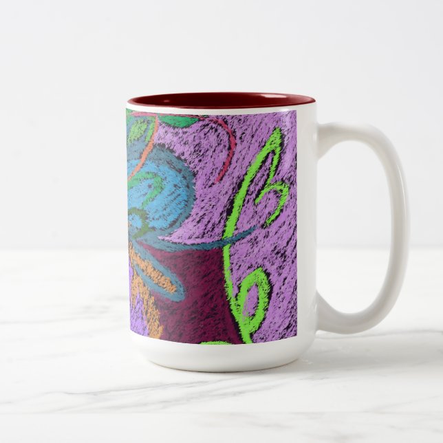 Abstrakt Zweifarbige Tasse (Rechts)