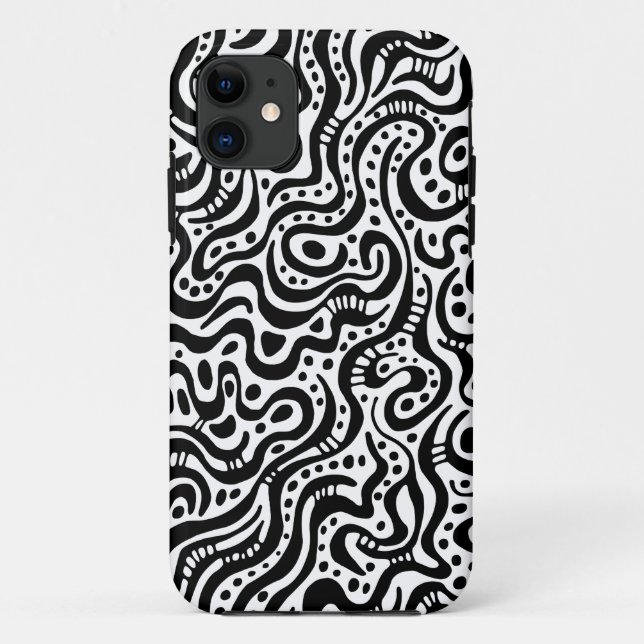Abstrakte 041211 - Schwarzweiss Case-Mate iPhone Hülle (Rückseite)