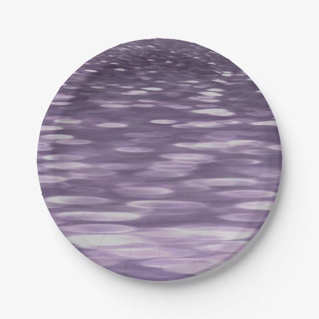 Abstrakte 1: Ultra Violet Shimmer Pappteller (Vorderseite)