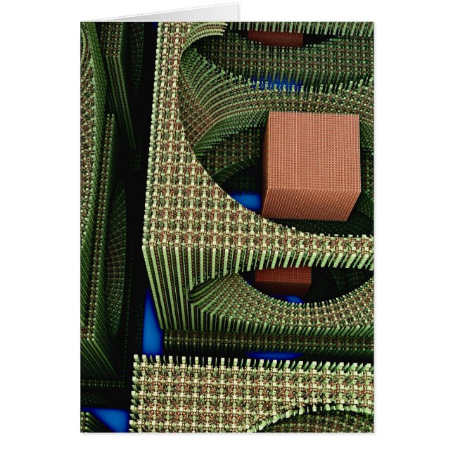 Abstrakte 3-D Karte ohne Text (Vorne)