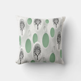 Abstrakte 3D mit Kreisläufen Herzleaf Tree Kissen