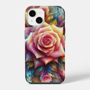 Abstrakte 3D-Rose iPhone 14 Hülle