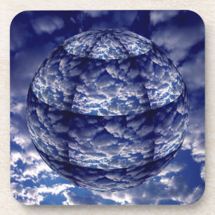 Abstrakte 3D-Wolkenkugel Getränkeuntersetzer