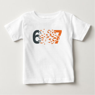 Abstrakte 67-Typografie Baby T-shirt