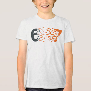 Abstrakte 67 Typografie Tri-Blend Shirt