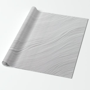 Abstrakte, abgerundete Waves in weißen Farbtönen Geschenkpapier