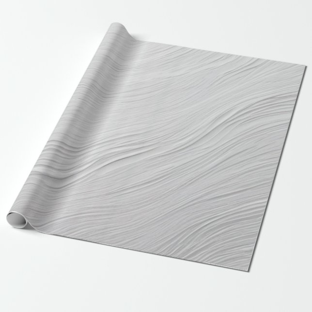 Abstrakte, abgerundete Waves in weißen Farbtönen Geschenkpapier (Ungerollt)