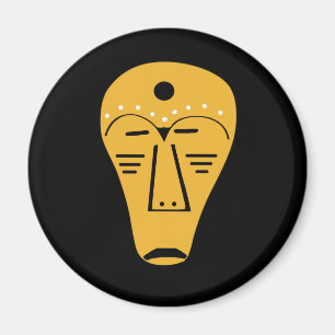 Abstrakte Aborigines-Stammes-Gesicht-Tätowierkunst Magnet
