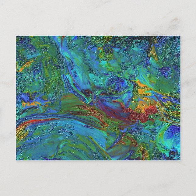 Abstrakte Acryl-OM1 Postkarte (Vorderseite)