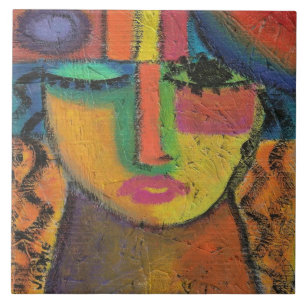 Abstrakte Acrylmalerei auf OSB nicht Gefragt Fliese