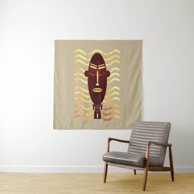 Abstrakte afrikanische indigene Kunst Wandteppich (Beispiel)