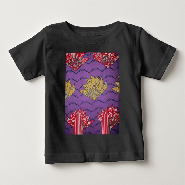 Abstrakte afrikanische Kunst: Lila Passionswellen Baby T-shirt (Vorderseite)