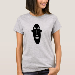 Abstrakte afrikanische moderne Tattoo-Gesichtskuns T-Shirt