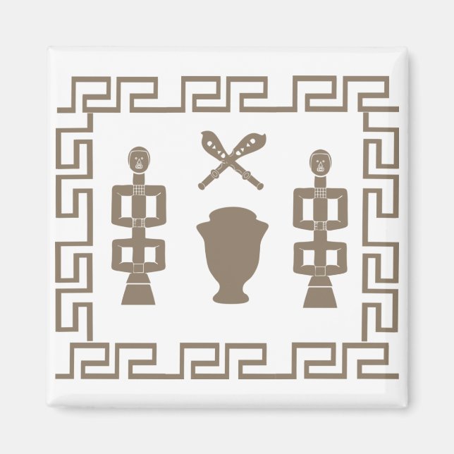 Abstrakte afrikanische Stammeskunst Magnet (Vorne)