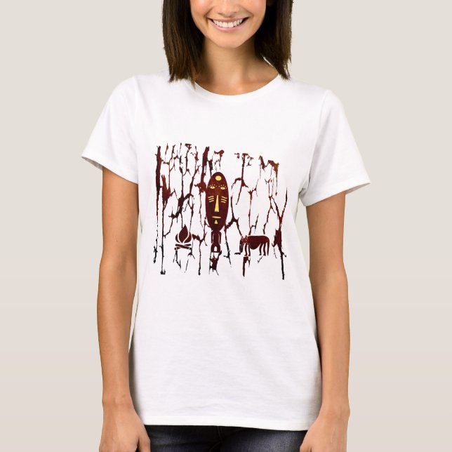 Abstrakte afrikanische Stammeskunst T-Shirt (Vorderseite)