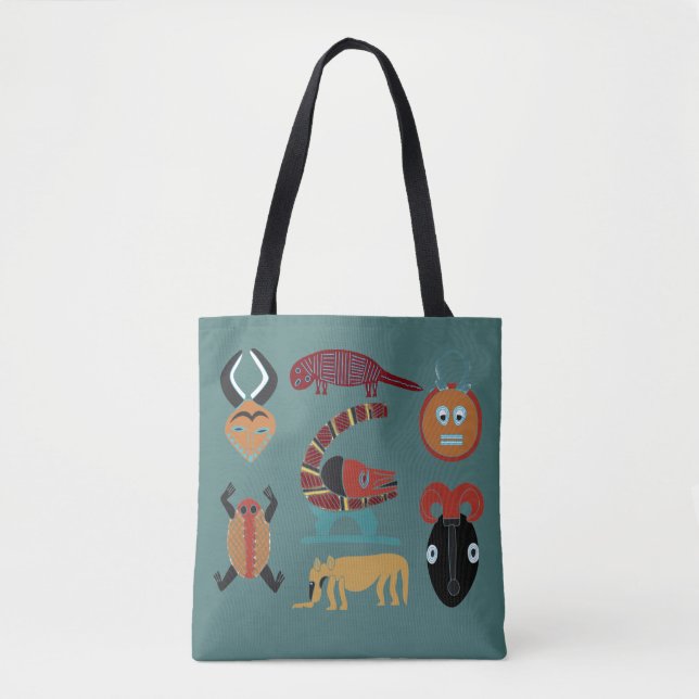 Abstrakte afrikanische Stammeskunst Tasche (Vorderseite)