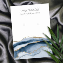 Abstrakte Agate Navy Gold 2 Stuhlvorführung