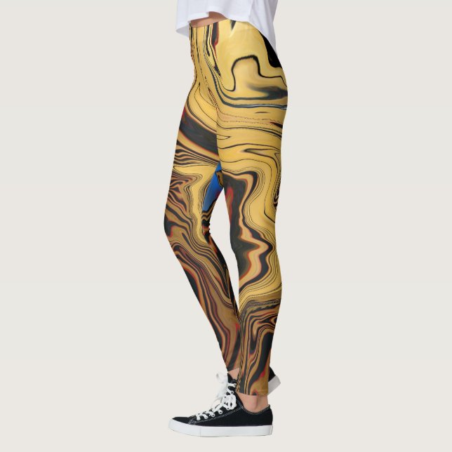Abstrakte ägyptische Farbe Leggings (Links)