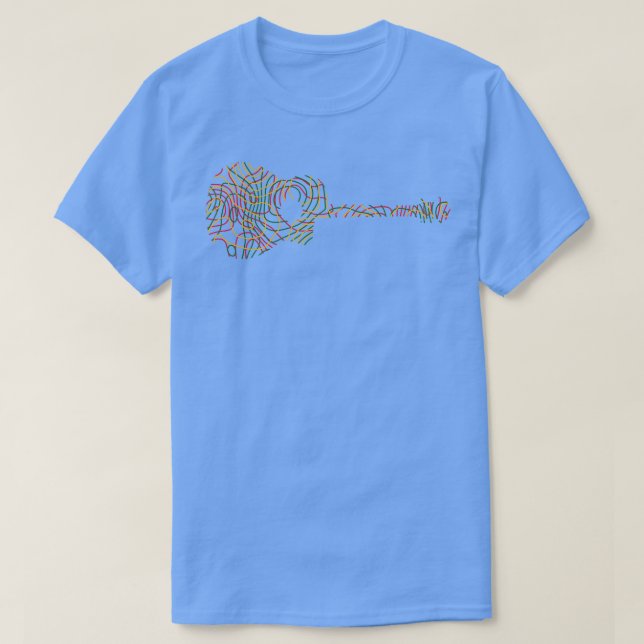 Abstrakte Akustische Gitarre Farbenfrohe Gitarre K T-Shirt (Design vorne)