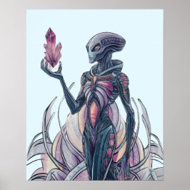 Abstrakte Alien Poster