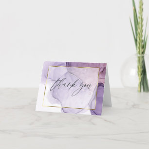 Abstrakte Alkoholtink Rose Lilac Dankeschön Karte