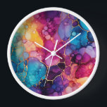 Abstrakte Alkoholtinte | Uhr<br><div class="desc">Tauchen Sie ein in eine Welt lebendiger Farben mit unseren Alkoholtupfer-Kunstwerken. Von faszinierenden Wirbel bis hin zu fett anmutenden Farbaufschlägen verwandeln diese Designs jedes Objekt in ein Meisterwerk. Erhöhen Sie Ihren Stil mit fließender Eleganz. 🎨 ✨ #InkInspiration</div>