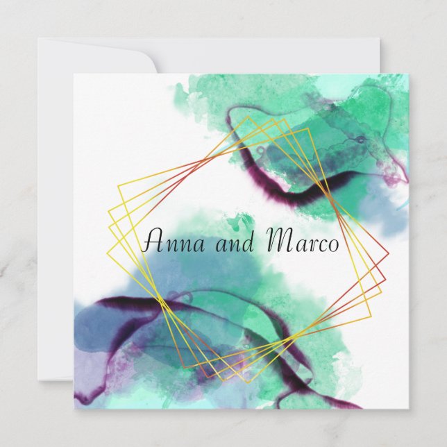 Abstrakte Alkoholtupfer-Abbildung, Einladung (Vorderseite)