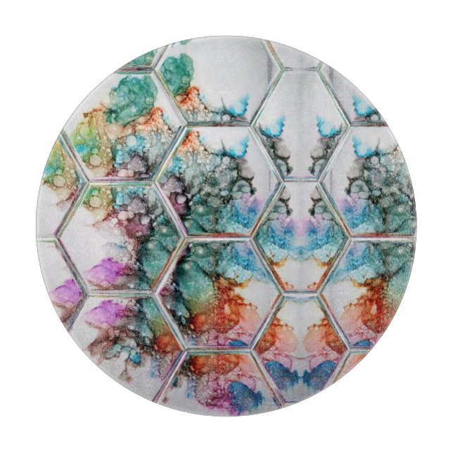 Abstrakte Alkoholtupfer Schneidebrett (Vorderseite)