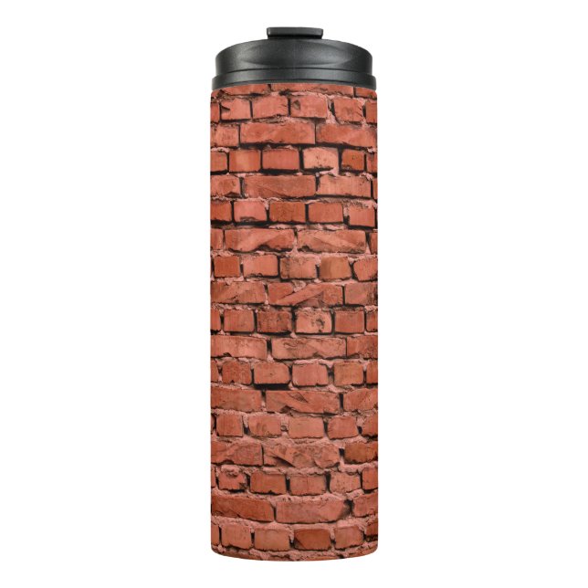 Abstrakte alte Vintag gekrackte Bumpy Rough Brick  Thermosbecher (Vorderseite)