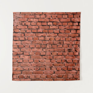 Abstrakte alte Vintag gekrackte Bumpy Rough Brick  Wandteppich