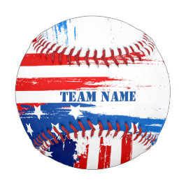 Abstrakte amerikanische Fahne abgenutzt Baseball