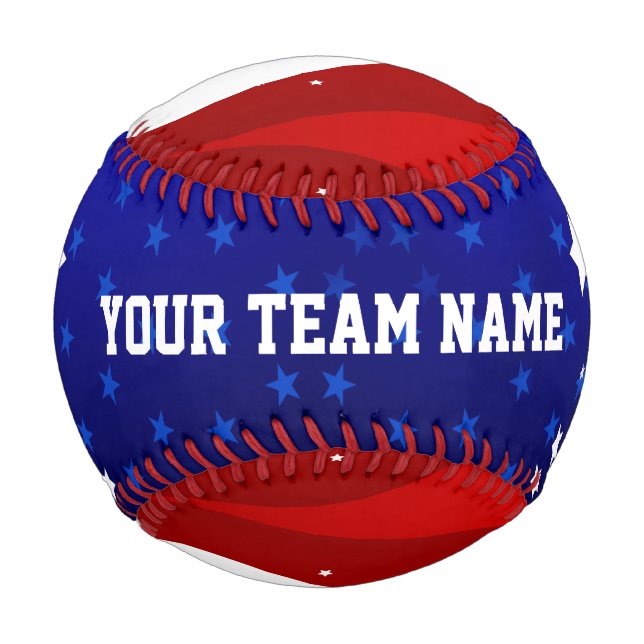 Abstrakte amerikanische Flagge Baseball (Rückseite)