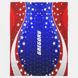 Abstrakte amerikanische Flaggen und Streifen 2 Fleecedecke