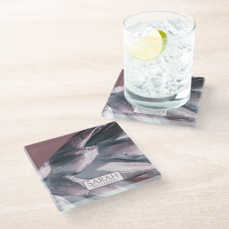 Abstrakte Ananas-Ananas-Spitzen Glasuntersetzer