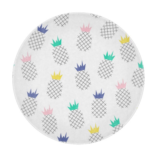 Abstrakte Ananas Schneidebrett (Vorderseite)