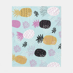 Abstrakte Ananas skandinavisches Stilmuster Fleecedecke