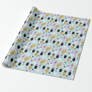 Abstrakte Ananas skandinavisches Stilmuster Geschenkpapier