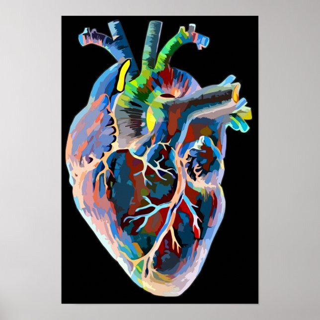 Abstrakte Anatomie der Menschheit Herz Original Ku Poster (Vorne)