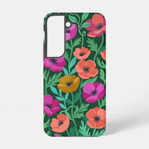 Abstrakte Anemonen Schmetterlinge Samsung Cases Galaxy Hülle