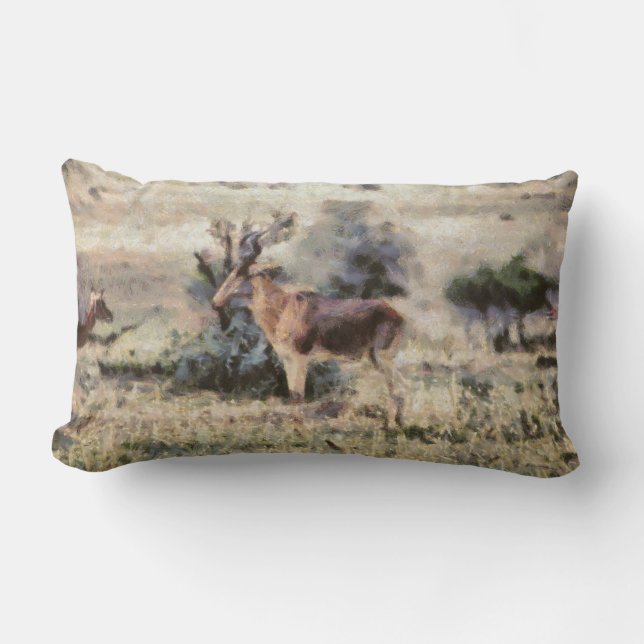 Abstrakte Antelope im Freien Lendenkissen (Vorderseite)
