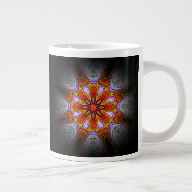 Abstrakte antike Kunst Jumbo-Tasse (Rechts)