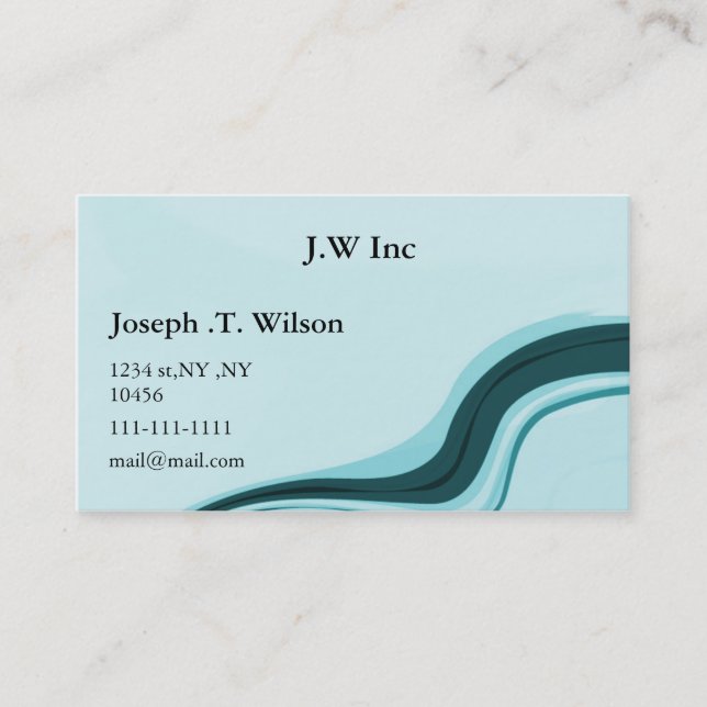 abstrakte Aqua Business Cards Visitenkarte (Vorderseite)