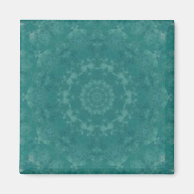 Abstrakte Aqua-Wirbel Kaleidoskop-Magnete Magnet (Vorne)