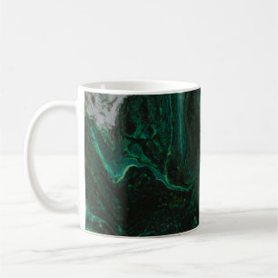 Abstrakte aquamarin-weiße Malerei Kaffeetasse