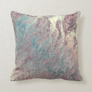 Abstrakte aquamarine Aqua Rose Gold VIP Marmorpast Kissen