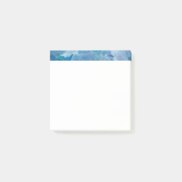 Abstrakte Aquamarine Sticknotizen 3" x 3" Post-it Klebezettel