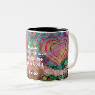 Abstrakte Aquarell individuell angepasster Spruch Zweifarbige Tasse