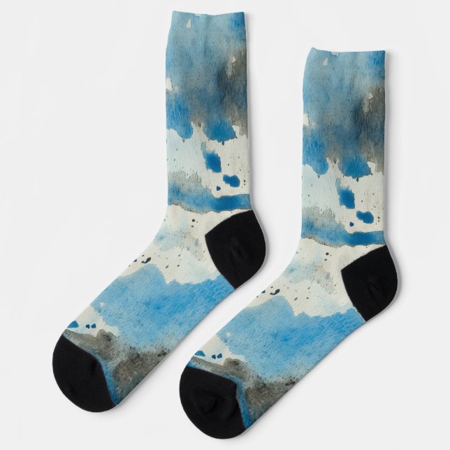 abstrakte Aquarell-Socken Socken (Linkes Detail)